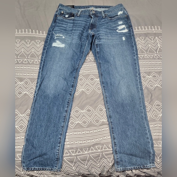 Abercrombie Men's Langdon Skinny Distressed Jean Size 32x32 - Picture 5 of 8
